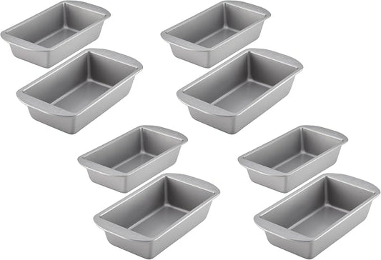 Farberware Bakeware Meatloaf/Nonstick Baking Loaf Pan Set, Two 9-Inch x 5-Inch, Gray (Pack of 4)