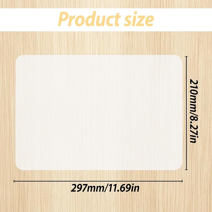 2 Pcs Clear Silicone Mat 12 x 8 Inch Silicone Placemats Non-Slip Baking Mat for Kitchen Counter Countertop Protector Heat Resistant Countertop Liner for Pastry