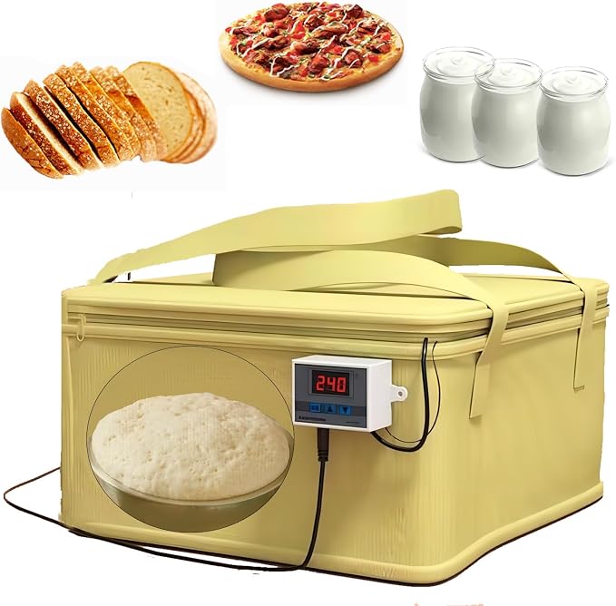 Versatile Dough Proofer with Heater, Bread Pizza Dough Proofing Box Temperature Control Proofing Accessories for Making Bread, Yogurt, Natto and Handmade Soap