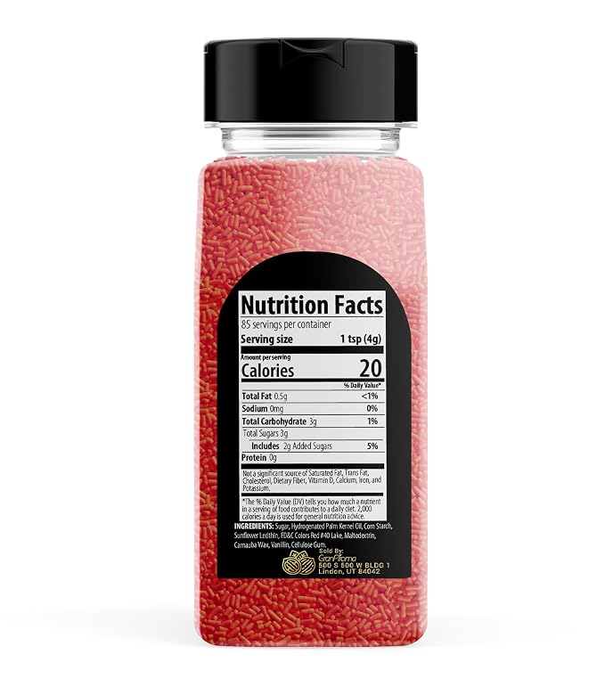 GranAroma Red Sprinkles, 12 oz, Decorative, Cakes & Cupcakes