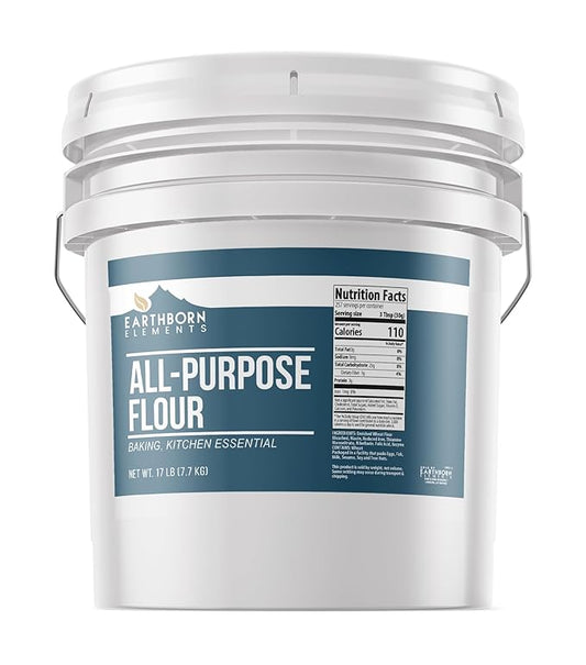 Earthborn Elements All-Purpose Flour, Bulk Size, Kitchen Essential, Baking & Cooking (272 Ounce)