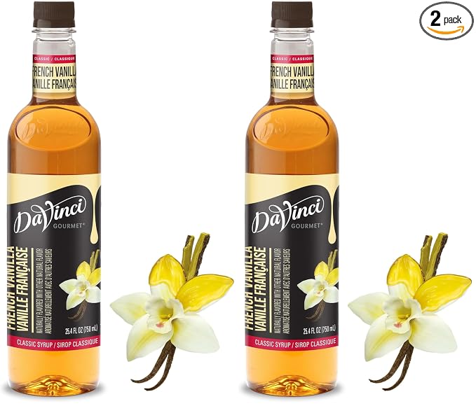 DaVinci Gourmet Classic French Vanilla Syrup, 25.4 Ounce (Pack of 8)