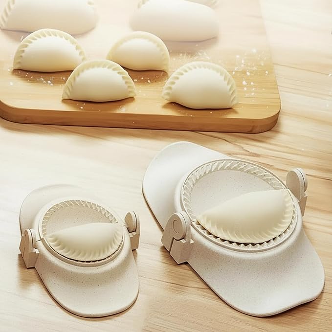 Dumpling Maker Set with Dough Cutter and Empanada Press Mold - Effortlessly Make Perfect Dumplings, Calzones, Pierogi, Chinese Turnovers (3")