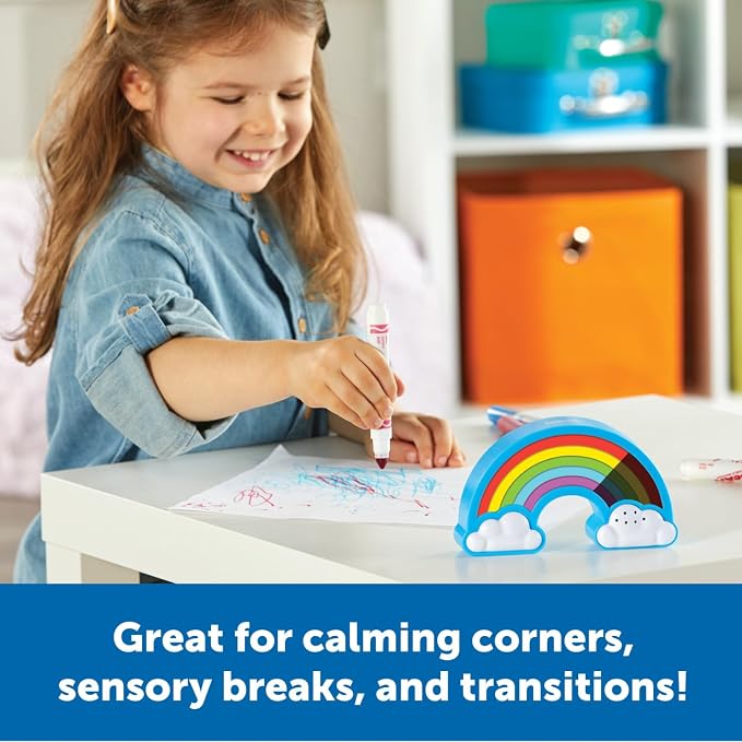 Learning Resources Rainbow Visual Timer-Time Management for Children,Audio and Visual Alarms,Schedule for Kids,Social Emotional Learning Skills,Countdown-for Teachers,Classroom Must Haves,(Pack of 6)