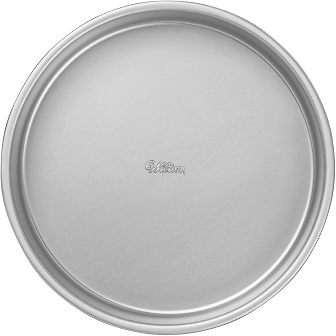 Wilton Aluminum Bakeware Round Tiered Cake Pan - Made from Natural Anodized Aluminum - Durable Cake Pan with Even Heat Distribution - Reduces Over-Baking - 10 x 2 Inch(Pack of 3)