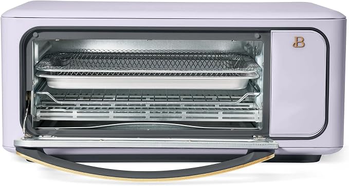 Infrared Air Fry Toaster Oven 9 Slice, 1800W Countertop Oven with Convection & Air Fry Functions, Digital Touch Display, Multi Cooking Modes for Baking, Broiling & Reheating (Lavender)