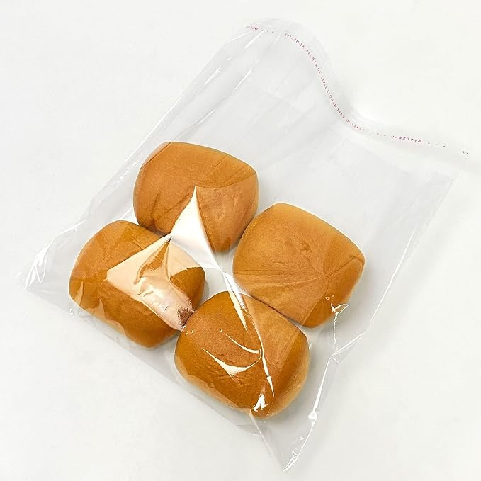 Self Sealing Cellophane Bags Self Adhesive,7x7 Inches Clear Resealable Large Cookie Bags for Gift Giving 200Pieces