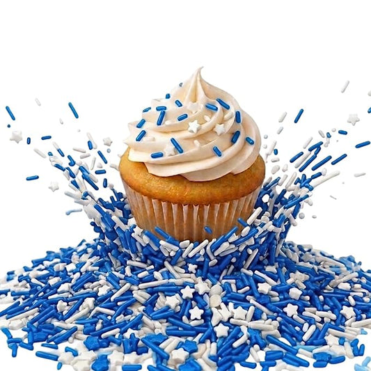 Manvscakes Sprinkles- Edible Cake and Cupcake Sprinkles with Assorted Shapes and Sizes for Parties, Metallic Sprinkle Mix for Cookies, Ice Cream, Cake and Cupcake Decorating