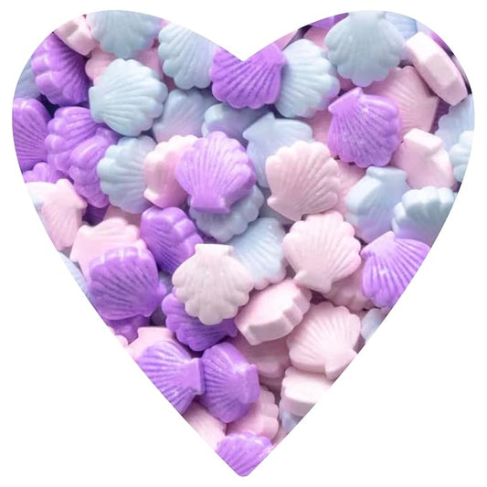 COOL MOM SPRINKLES Seashell Sprinkles (4 oz.) – Tropical Beach Summer Themed Sprinkles for Decorating Ocean Cakes, Cupcakes, Cookies & Desserts – Mixed in the USA/Gluten-Free