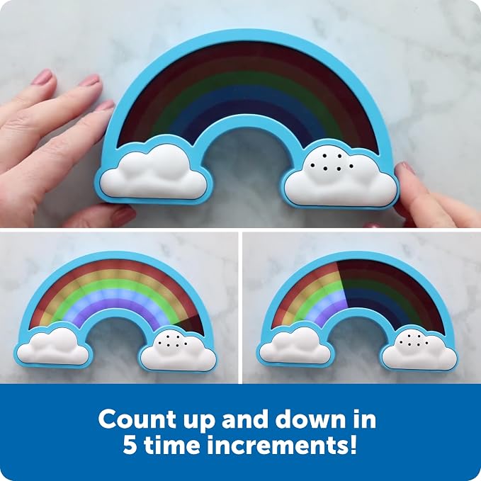 Learning Resources Rainbow Visual Timer - Time Management for Children, Audio and Visual Alarms, Schedule for Kids, Social Emotional Learning Skills, Countdown for Teachers, Classroom Must Haves