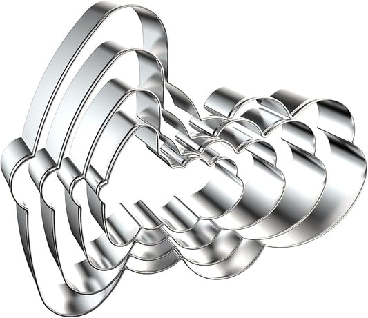 Love Word Outline Cookie Cutter Set - 5 inch, 4 inch, 3 inch, 2 inch - 4 Piece Love Script Cursive Cookie Cutters Shapes Molds - Stainless Steel