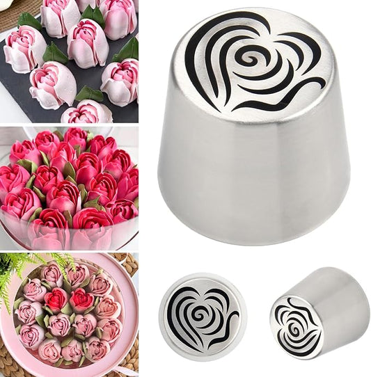 Extra Large Russian Piping Tips for Marshmallows Stainless Steel Flower Frosting Nozzles many styles Cake Decorating Baking tool for Buttercream, Cupcakes Cookies(SL87)