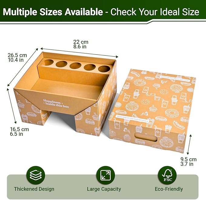 Cute Cardboard Charcuterie Boards with Lid Heavy Duty 10PK, Oil-Proof Pastry Box w/ Wax Paper, Disposable Platter Box Compostable for 4-8 People, Catering Travel Picnic Bakery TakeOut 13"x10"x4"