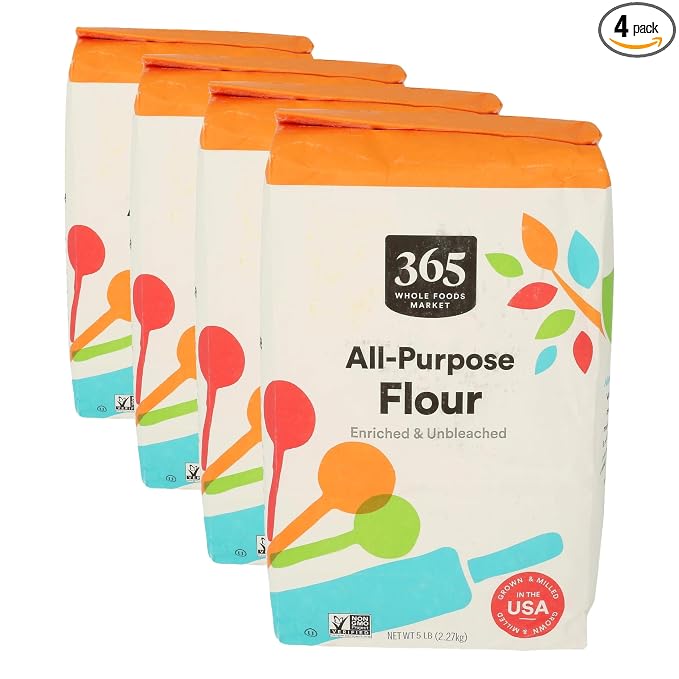 365 by Whole Foods Market, All Purpose Flour, 80 Ounce (Pack of 4)