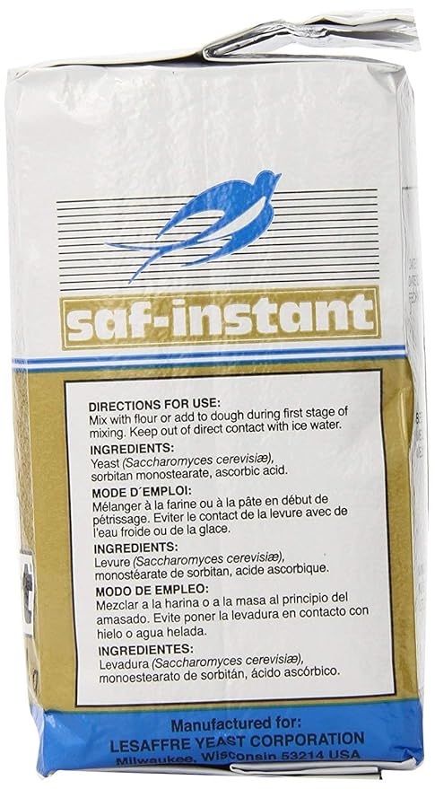 LeSaffre Saf-Instant Yeast, Gold, 1 Pound, 4 Pack