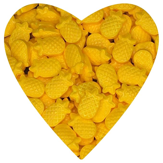 COOL MOM SPRINKLES Pineapple Sprinkles (4 oz.) – Tropical Beach Summer Themed Sprinkles for Decorating Ocean Cakes, Cupcakes, Cookies & Desserts – Mixed in the USA/Gluten-Free