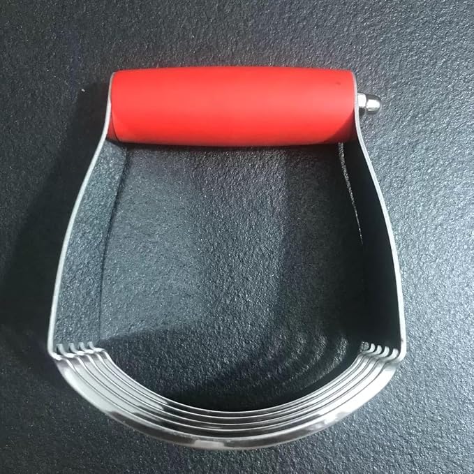 Dough Blender, Professional Heavy Duty Stainless Steel Pastry Dough Cutter Butter Cutter with Blades (1, Red)