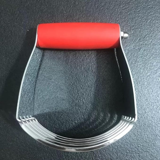 Dough Blender, Professional Heavy Duty Stainless Steel Pastry Dough Cutter Butter Cutter with Blades (1, Red)