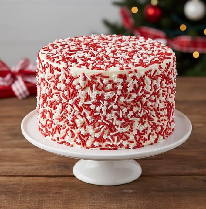 Manvscakes Sprinkles- Edible Cake and Cupcake Sprinkles with Assorted Shapes and Sizes for Parties, Metallic Sprinkle Mix for Cookies, Ice Cream, Cake and Cupcake Decorating