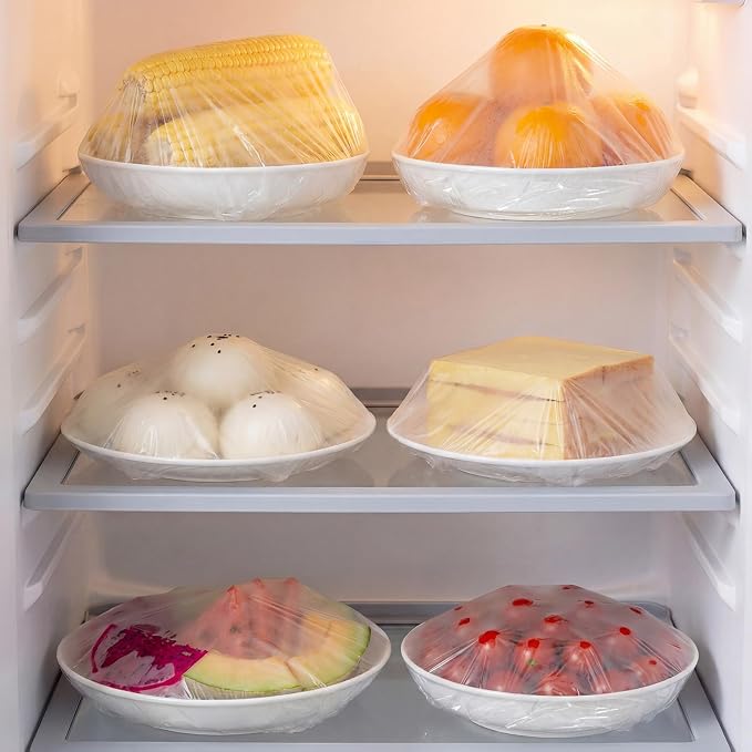 Homelove 200pcs Bowl Covers Bread Proofing - Large Plastic Wrap for Food Sourdough Bread Baking Rising Elastic Reusable Plate Covers Outdoor Food Fresh Keeping Bags Shower Cap Hair Deep Conditioning