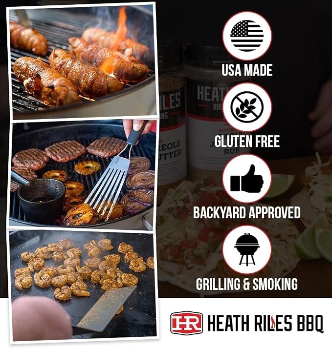 Heath Riles BBQ Silicone Basting Brush - Heat Resistant Grill Brush for Sauce & Marinade - Durable Bristles, Non Slip Handle, Dishwasher Safe Cooking Tool