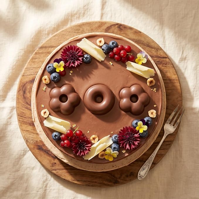 6 Cavity Flower Donut Silicone Chocolate Molds | For Candy Chocolate Cake Decoration
