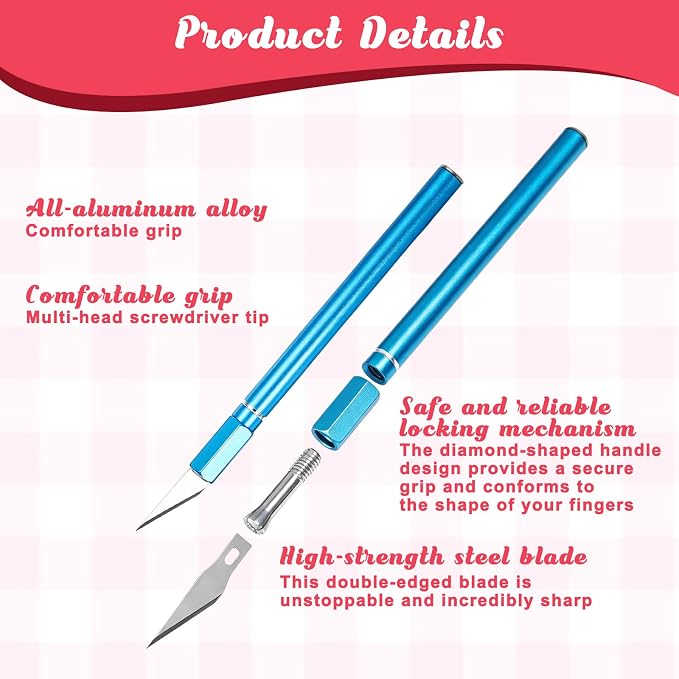 Bread Lame with 20 Blades and 2 Finger Cots Comfortable Grip Bread Scoring Knife for BreadBaking Stainless Steel BreadLame Dough Scoring Tool