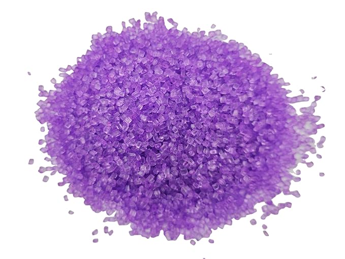 Edible Decorative 5 Ounce Coarse Crunchy Large-grained Purple Sanding Sugar Sprinkles for Baking, Sparkling Crystals for Cakes, Cookies, Cupcakes, Ice Cream Topping and Rimming Sugar