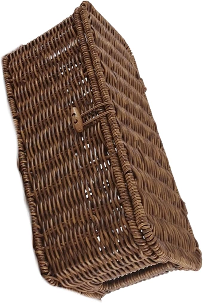 ordinarYone Woven Storage Basket with Realistic Look Rattan for Kitchen Organization and Home Decor