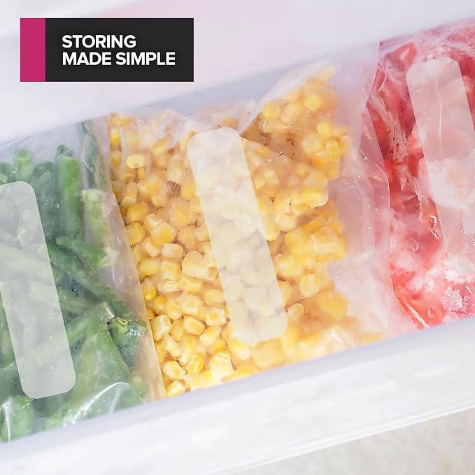 40 Count 2 Gallon Freezer Bags, Double Zipper Plastic Storage Bags for Freezing Food, Extra Large Freezer Bags 2 Gallon Bulk Pack with Easy Dispensing Box, Resealable Clear Two Gallon Storage Bags