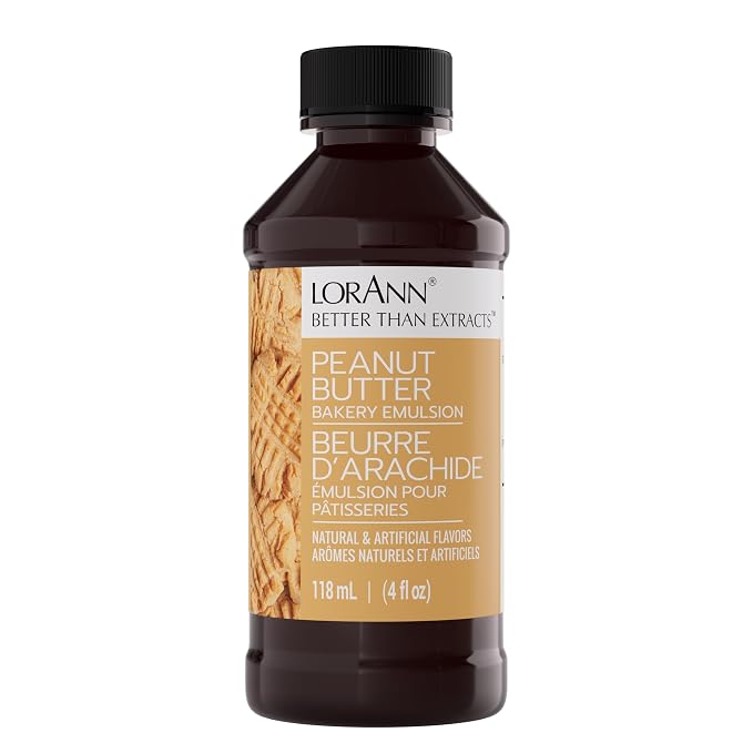 Lorann Oils Peanut Butter Bakery Emulsion: Realistic Peanut Butter Flavor Without Nuts, Perfect for Elevating Peanut Butter notes in Baked Goods, Gluten-Free, Keto-Friendly, 4 Oz