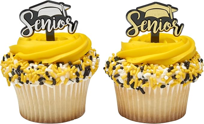 DecoPac Graduation Fusion Mix Candy Sprinkles, 26oz, Fancy Sprinkles in Handheld Container, Edible Black And White Sprinkles For Celebration Cakes, Cupcakes, Cookies and Donuts