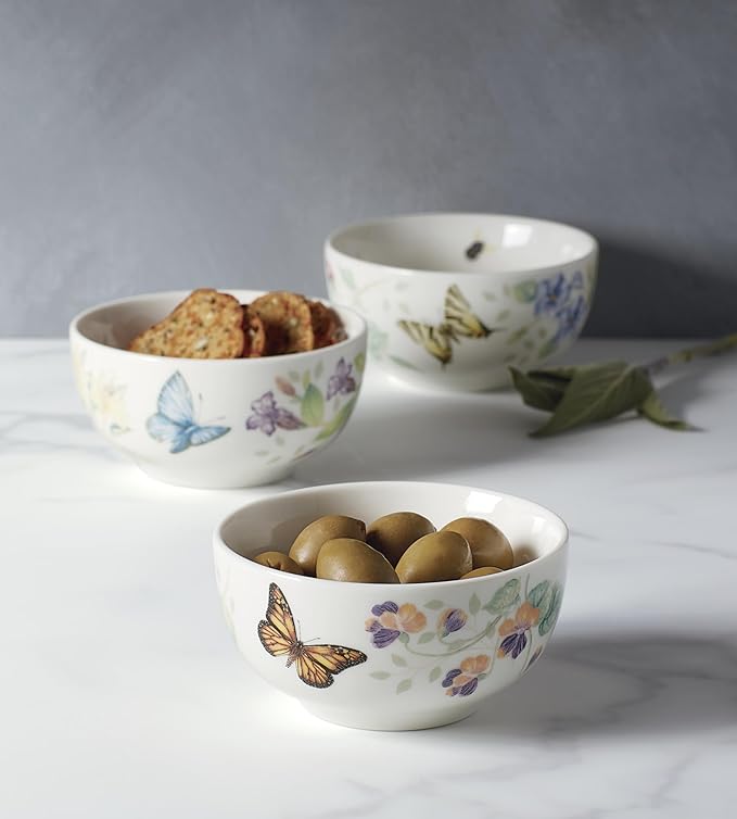 Lenox 890449 Butterfly Meadow Kitchen 3-Piece Mini Bowl Set