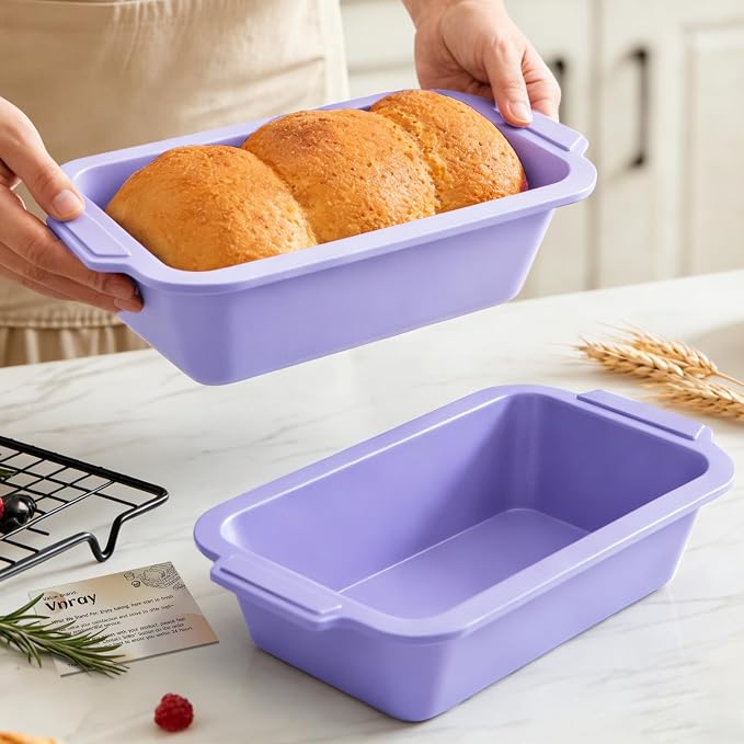 Bread Pans for Homemade Bread：9.5 x 5 Inch Silicone Loaf Pan for Baking with Metal Frame - Nonstick Banana Loaf Tin Tray for Sandwich Sourdough Pumpkin Sour Dough - for Oven Kitchen Home Baker