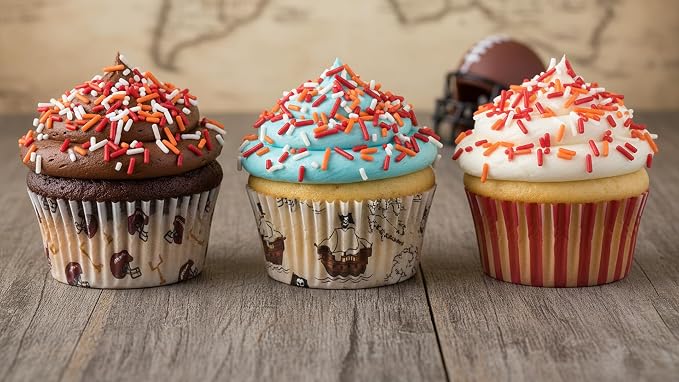 NCS Tampa Game Day Creamsicle Orange, Red, & White Jimmies Edible Sprinkles – Cupcake, Cake & Cookie Decorations, 7 oz