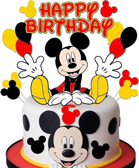 Birthday Cake Toppers, Cute Mouse Cake Decorations, Cartoon Themed Cupcake Topper, Birthday Party Supplies