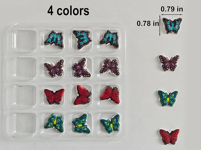 Edible 16 pieces Butterfly cake decorations, Butterflies cupcake toppers, perfect Icing Cookies decro for Valentine's Day Birthday Halloween Thanksgiving Christmas party Team Dinner
