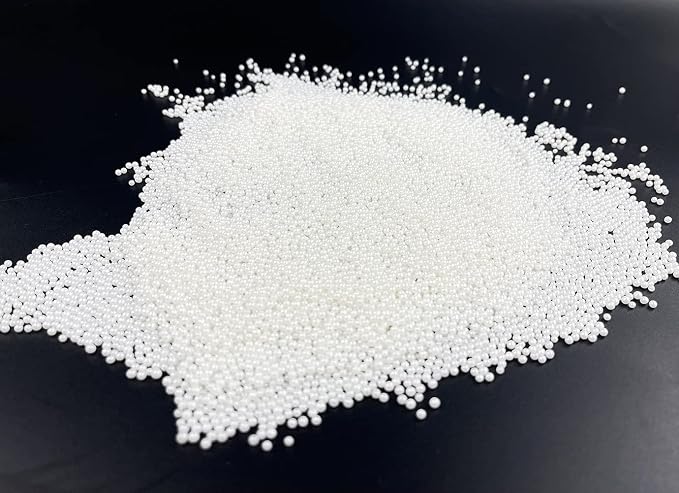 Sprinkles Pearl Sugar 2mm Candy 120g/ 4.2oz Baking Edible Cake Decorations Cupcake Toppers Cookie Decorating Ice Cream Toppings Celebrations Shaker Jar Wedding Shower Party Christmas Supplies (White)