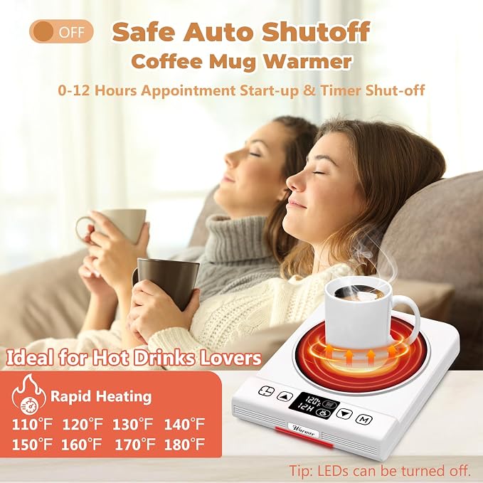 2-in-1 Upgraded Sourdough Starter Warmer with Glass Dome, Precise 1℉ Thermostat Sour Dough Starter Heating Mat (70-100℉) and Mug Warmer (110-180℉) Dual Mode, Sourdough Warming Mat for Baking & Coffee