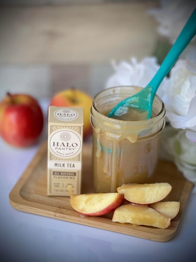 Natural MILK TEA Flavoring Extract by HALO PANTRY (2oz bottle) | Dairy-Free, Dye-Free, Sugar-Free, Gluten-Free, NO Sweeteners, NO Calories | Perfect for customizing ANY baking, candy, dessert or drink recipes