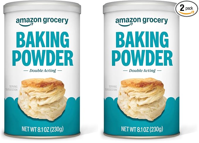 Amazon Grocery, Baking Powder, Double Acting, 8.1 Oz (Pack of 2)