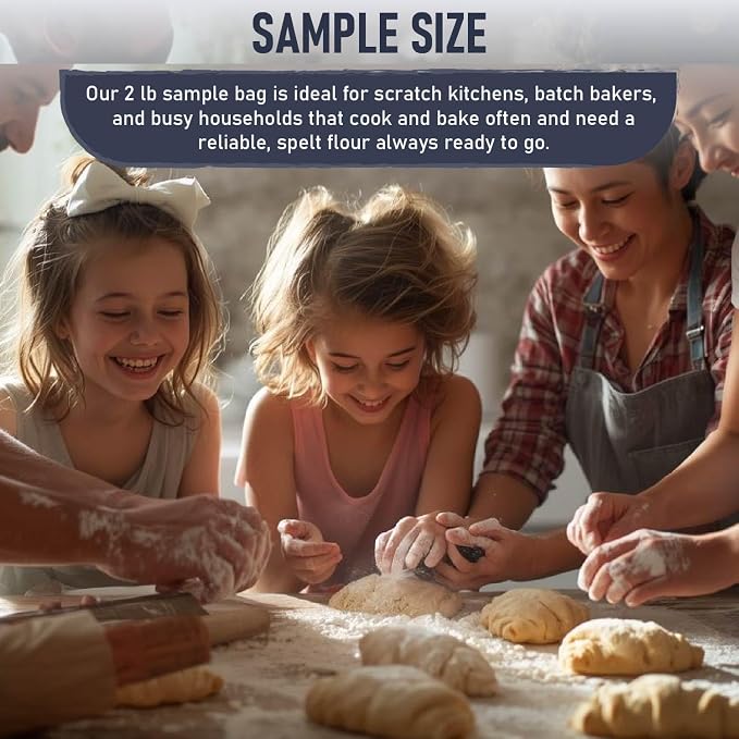 Great River Milling Organic Spelt Flour | Whole Grain Ancient Wheat Flour | USDA Organic, Non-GMO, Kosher | High Fiber, Mild Flavor | Ideal for Baking Breads, Muffins, Cookies & More | 2 Lb