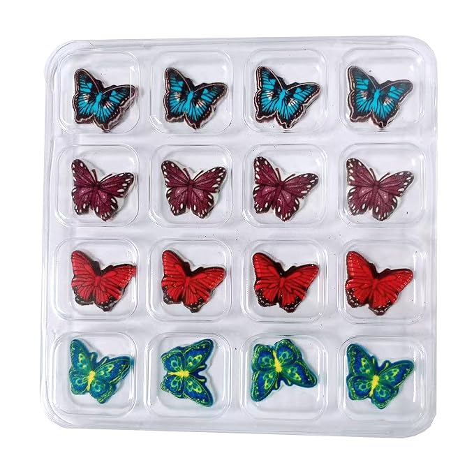 16 PCS Edible Butterflies Icing Cake Decoration Candy Sprinkle Cupcake Topper Ice Cream Cookies Frosting Decoration