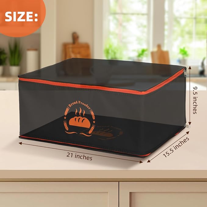 Bread Proofing Box Used to Provide Sufficient Temperature for Bread Proofing, Proofing Box Consists of Sourdough Bread Proofing Mat and Thermal Insulation Box, Suitable for Half Size Baking Sheet Pan