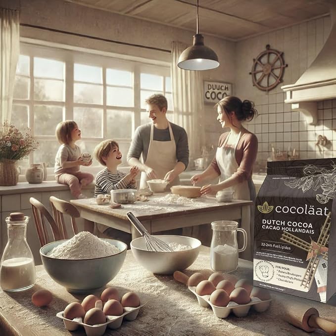 Cocoläat European Style Dutch Cocoa Powder | Culinary Grade for Bakers, Pastry Chefs, & Chocolatiers | Dark and Rich With High 22/24% Cocoa Butter | Resealable Pouch | 2 lb, 907 g