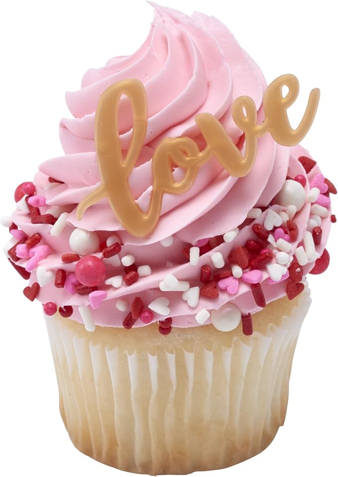 DecoPac Love Struck Fusion Mix Sprinkles, 26oz, Shaped Candy Sprinkles in Handheld Container, Edible Decorations For Valentines & Anniversary Celebration Cakes, Cupcakes, Cookies and Donuts