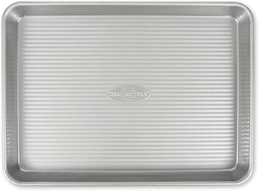USA Pan Bakeware Nonstick Quarter Sheet Pan, Baking Sheet Aluminized Steel, Pan Measures: 13 x 9.5 x 1 inches