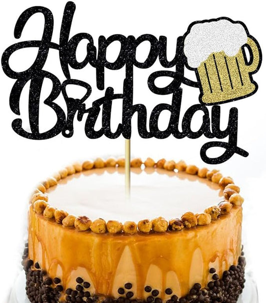 DIY Beer Mug Happy Birthday Cake Topper Beer Theme Party Birthday Party Decorations