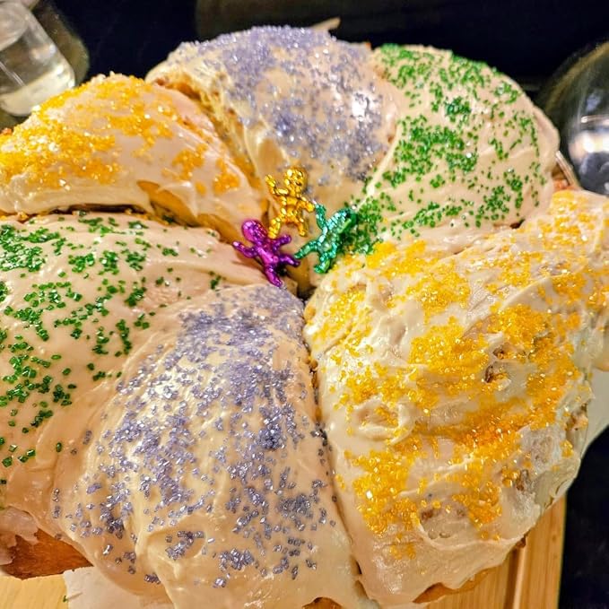 Senchanting Mardi Gras Sanding Sugar Sprinkles for Cake Decorating, Edible Green Yellow Pink Purple Sanding Sugar for Cake Decorating Wedding Party Baking Cupcake Cookie Ice Cream Decoration Supplies 168g/5.93oz