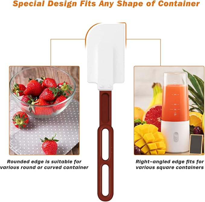 High-Temp Silicone Spatula, Commercial Spatula 500°F Heat-Resistant Non-Stick Silicone Scraper (10-Inch, NSF)